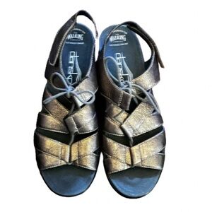 Dansko Walking Company Metallic Strappy Upper Leather Sandals, Size 38 (7.5-8)